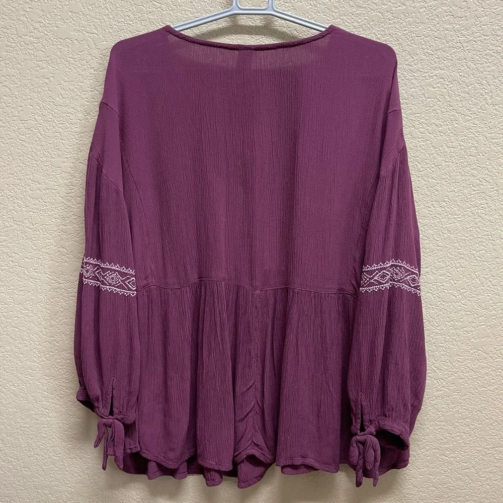 🛍3/$15🛍 JUSTICE Girls Peplum Tunic Top size 14/16 Mauve